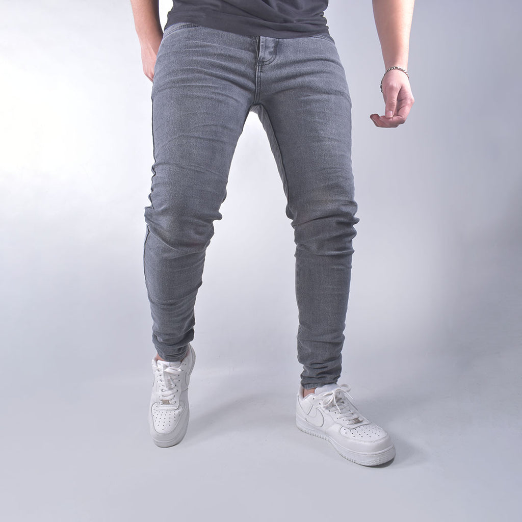 Jean skinny gris para hombre