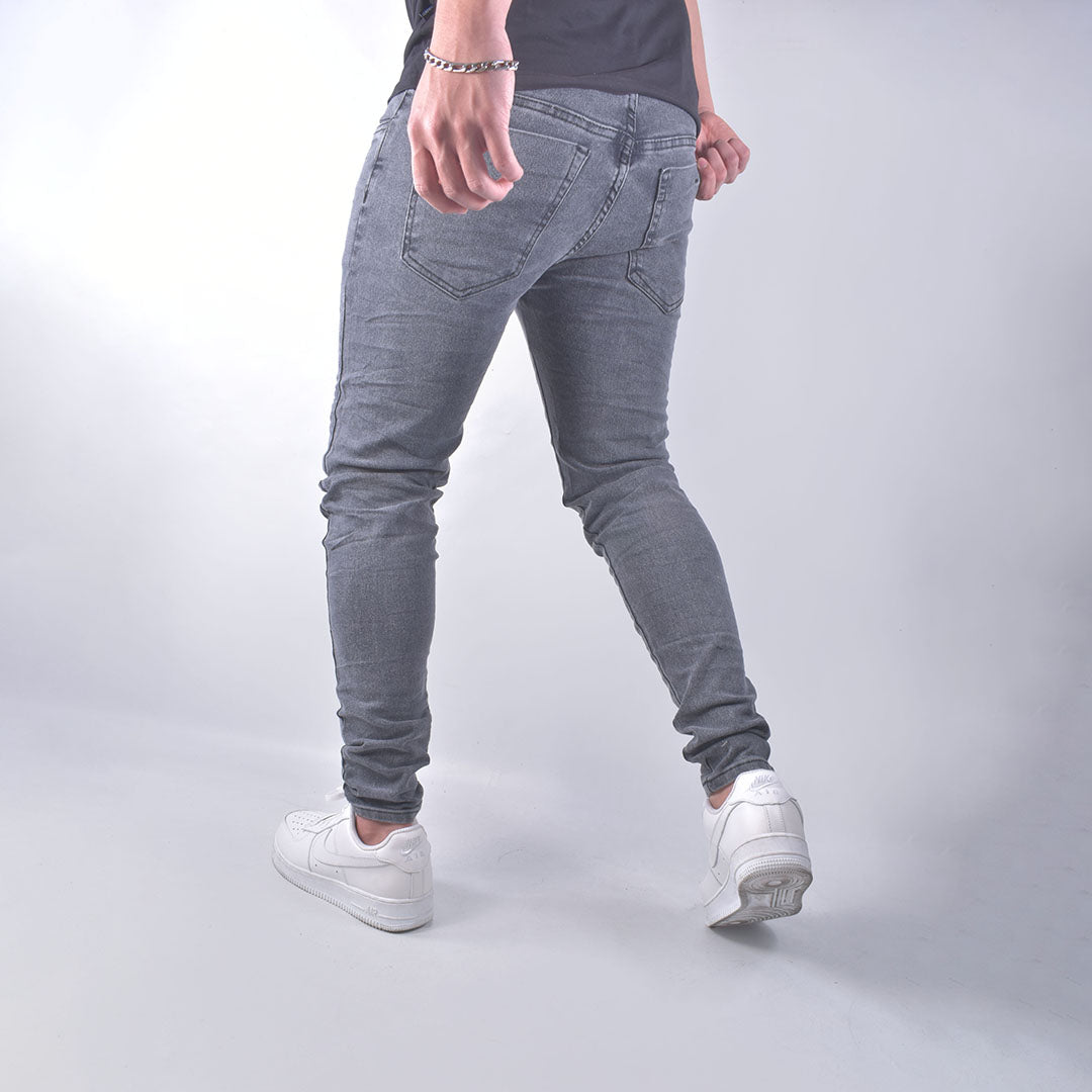 Jean skinny gris para hombre