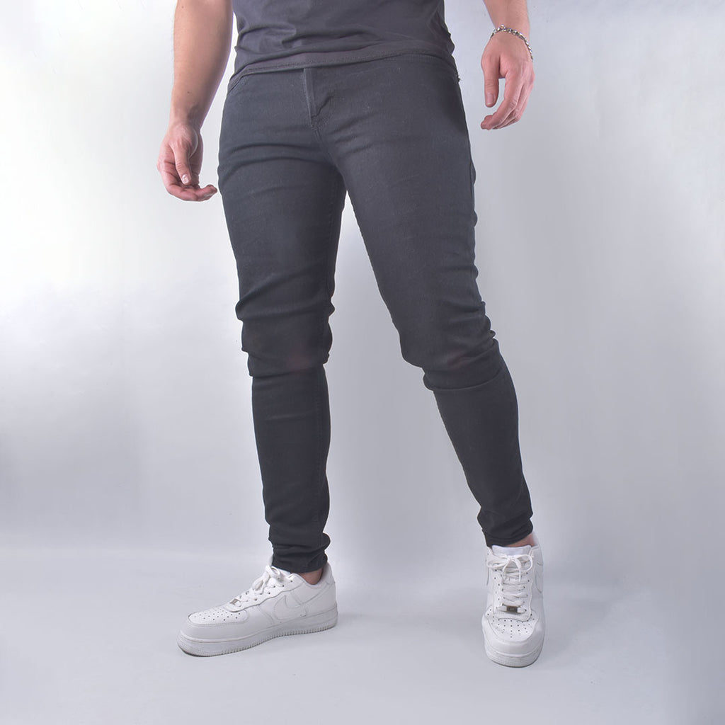 Jean skinny negro para hombre