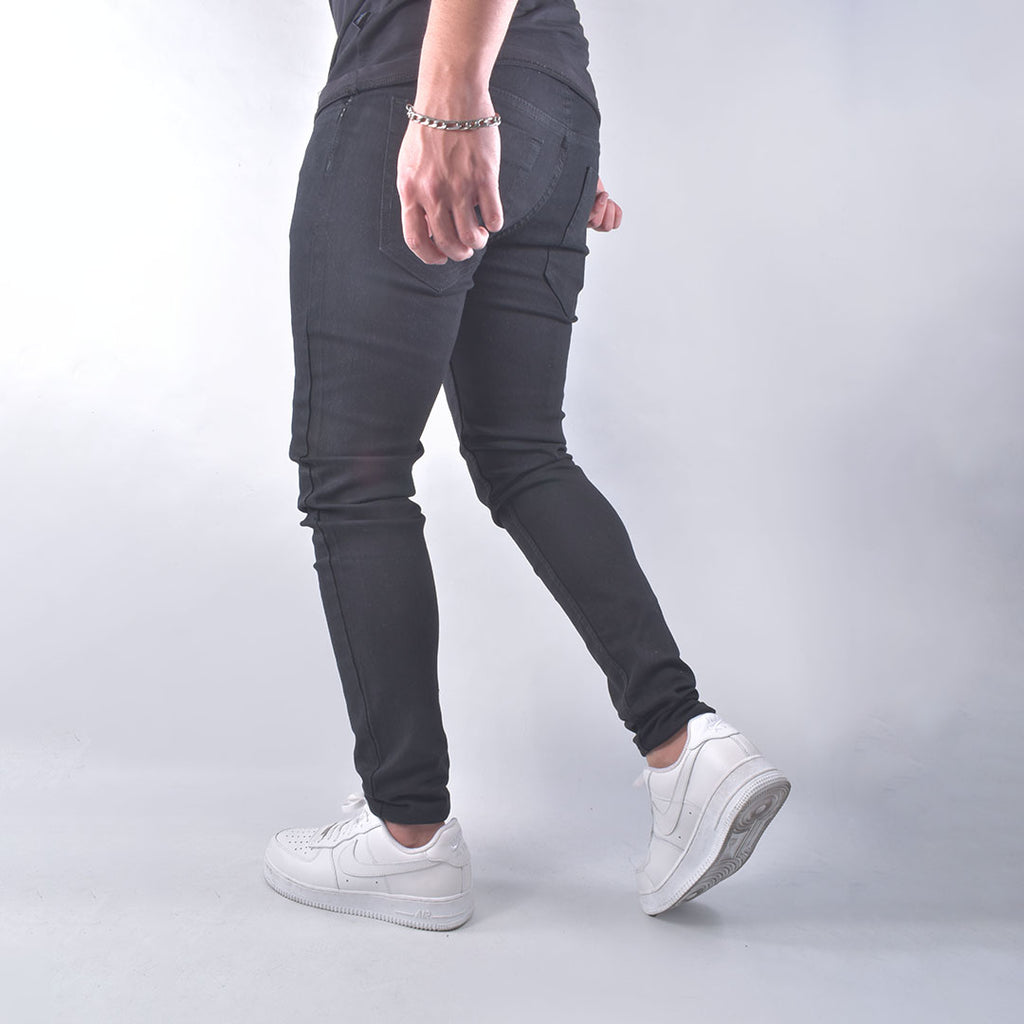 Jean skinny negro para hombre